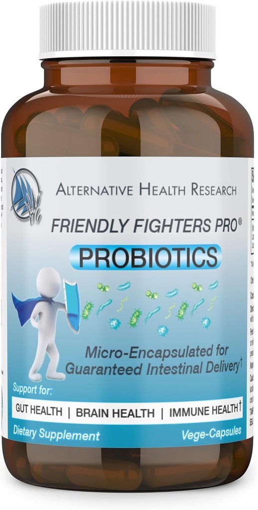 Friendly Fighters Pro® Probiotic | Digestive & Immune Health* | Healthy Inflammation* & Allergy Relief* | Micro-Encapsulated for Guaranteed Delivery | 1 Month Supply | 2 billion CFU for Safe Daily Use 2