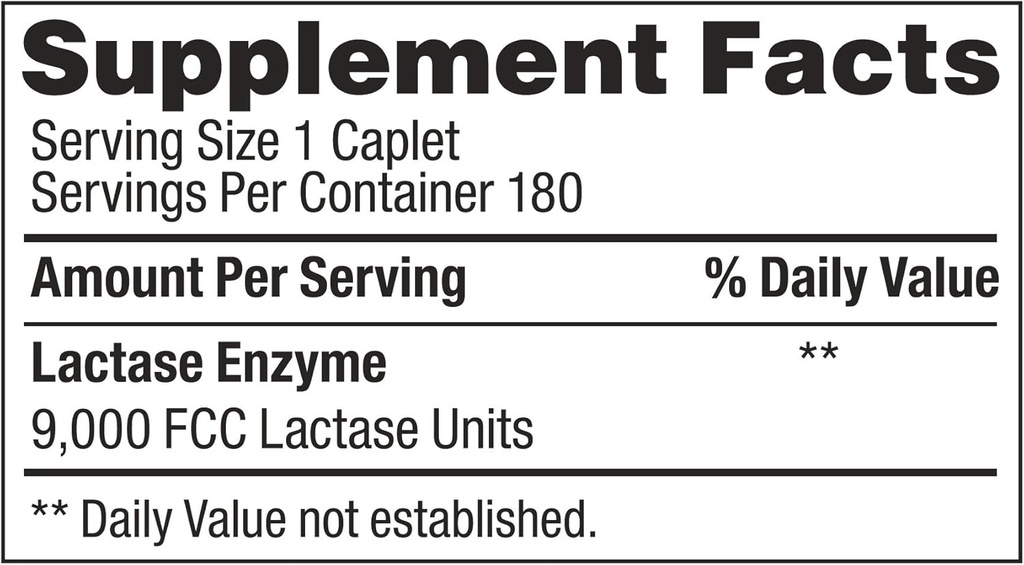 Fast Acting Lactase 540 Caplets Generic Lactase Fast Act 9000 FCC Units per Caplet 4