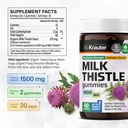 BIO KRAUTER Milk Thistle Liver Detox Gummies - 1500 mg Strength - 60 Chews - Silymarin Milk Thisle Supplement - Vegan Gelatine-Free Formula 4