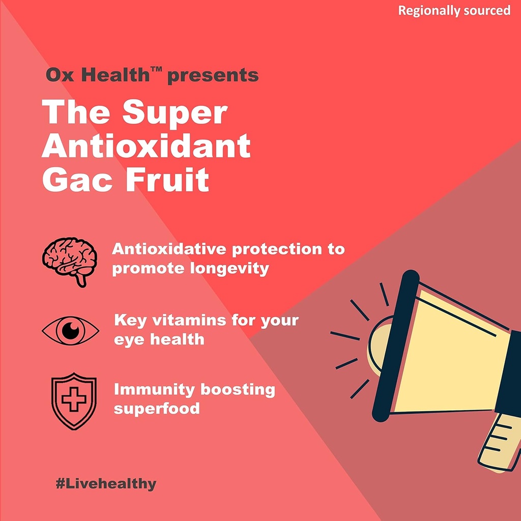 OX HEALTH Super Antioxidant Supplement | Gac Super Fruit | DHA | Momordica | 3-Pack |180 Softgels | Supports Healthy Aging | Immune Support | Advanced Antioxidation 3