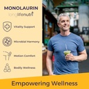 LongLifeNutri Monolaurin 1500mg - Potent Glycerol from Coconut, 200 Vegetarian Capsules, Organic Supplement for Gut Balance & Natural Defense, 100-Day Supply, GMP Certified, Made in USA 5