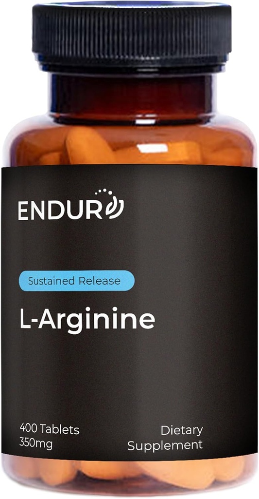 Endur L-Arginine, Healthy Blood Flow & Heart Function Supplement, Supports Exercise Performance & Immune Health, Gluten Free, 350mg (400 Tablets) 2