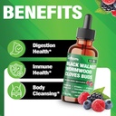 Satoomi 13in1 Black Walnut Liquid Drops with Wormwood, Cloves, Vitamin B6, Vitamin C, Vitamin D, Senna, Cascara Sagrada and 5 More - 2 Fl Oz for 60 Days - Berry Mix Flavor 5