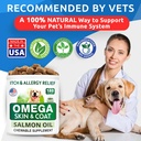 BARK&SPARK Omega 3 for Dogs - 180 Fish Oil Treats for Dog Shedding, Skin Allergy, Itch Relief, Hot Spots Treatment - Joint Health - Skin and Coat Supplement - EPA & DHA Fatty Acids - Salmon Oil 6