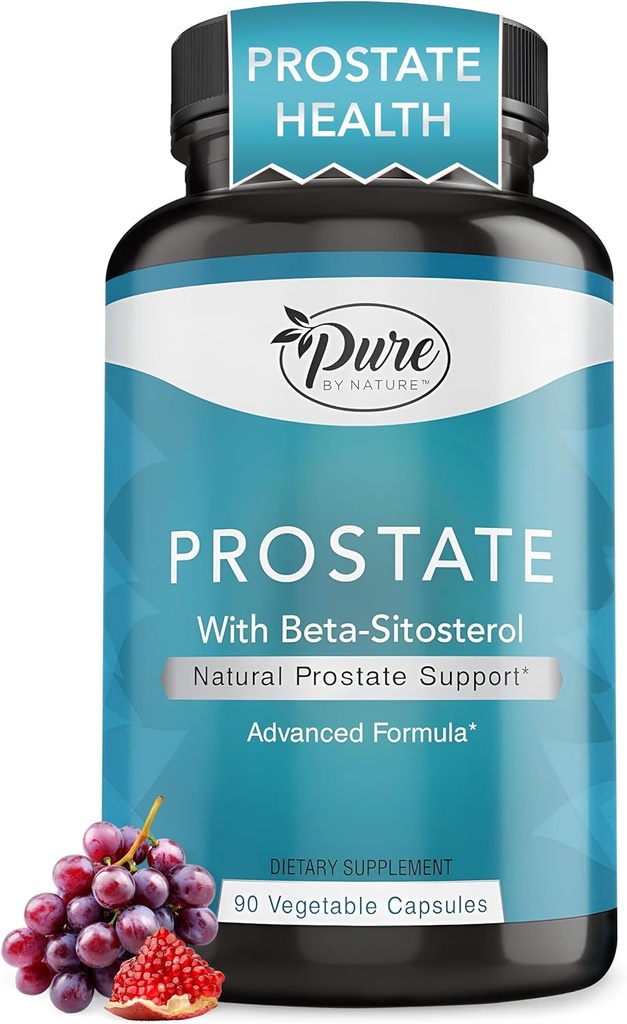 Pure By Nature Prostate Supplement for Men, Beta Sitosterol Prostate Health Supplement with Zinc for Urinary Tract Support, Ease Frequent Urination & Improved Sleep, Gluten-Free, Non-GMO 90 Capsules 2