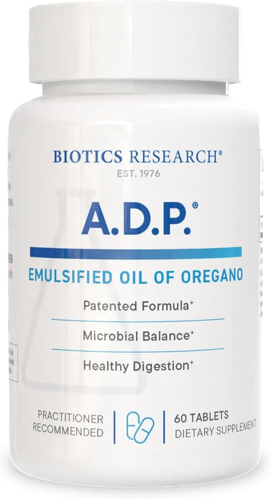 Biotics Research A.D.P. Emulsified Oil of Oregano Tablets for GI Health -Sustained Release for High Absorption Contains Carvacrol, Wild Oregano Oil 50mg/S - Patented Formula -Non GMO –60 Tablets 2