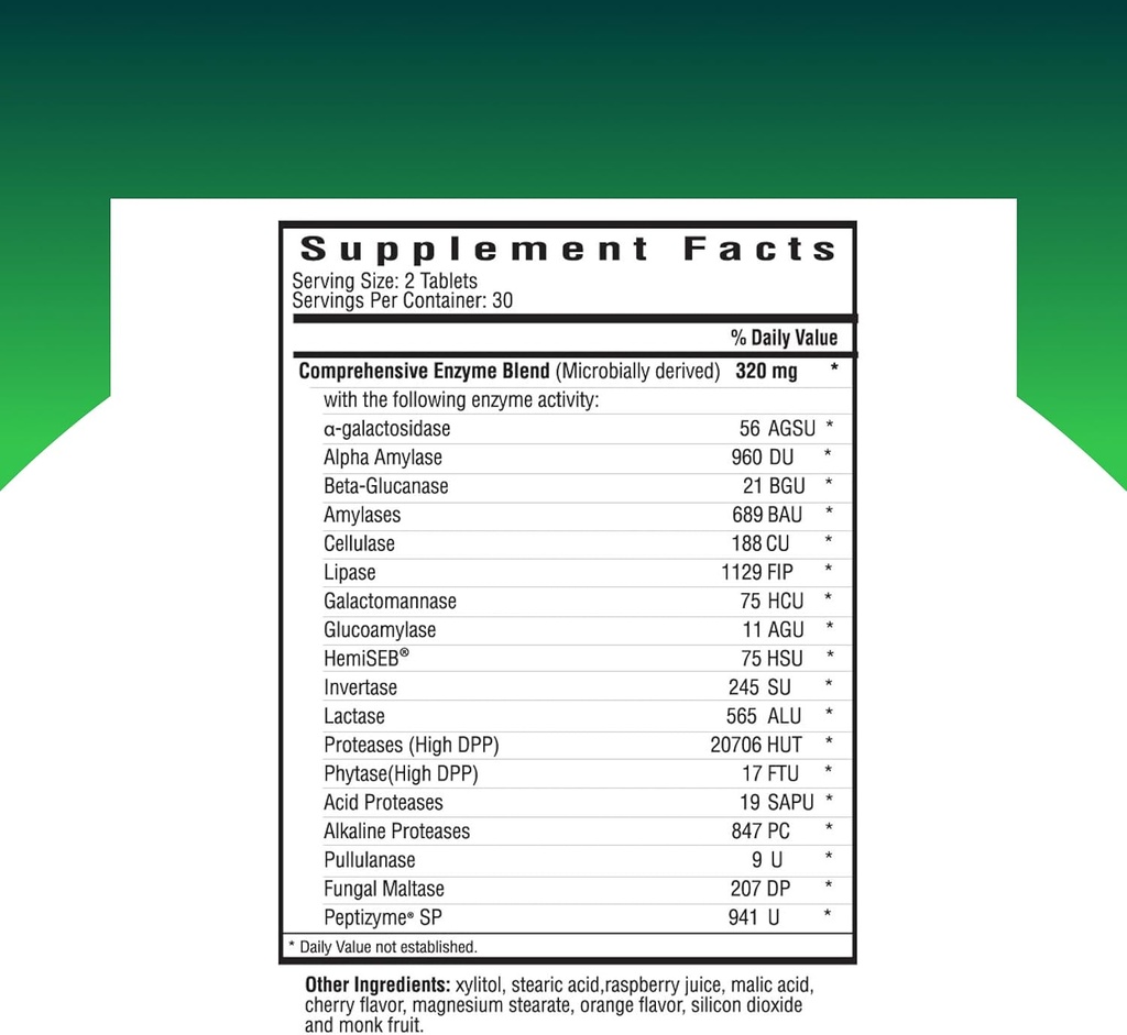 Seeking Health Digestive Enzymes Chewable, Vegan and Vegetarian Enzymatic Supplement to Support Healthy Digestion and Digestive Comfort with Amylase, Protease, and Lipase (60 Tablets) 3