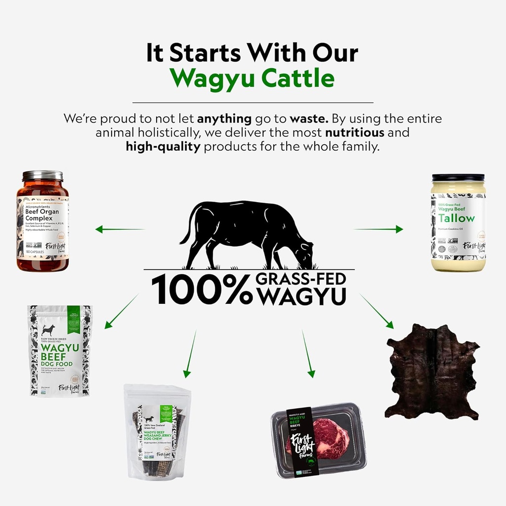 First Light Farms Freeze-Dried Wagyu Beef Organ Supplement Grass-Fed | 180 Capsules | Whole Food Nutrition with Liver, Heart, Kidney & Spleen | Beef Organ Complex, Certified Humane 4