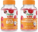 Lifeable Vitamin B12 Kids + Calcium Magnesium & Zinc Kids, Gummies Bundle - Great Tasting, Vitamin Supplement, Gluten Free, GMO Free, Chewable Gummy 2