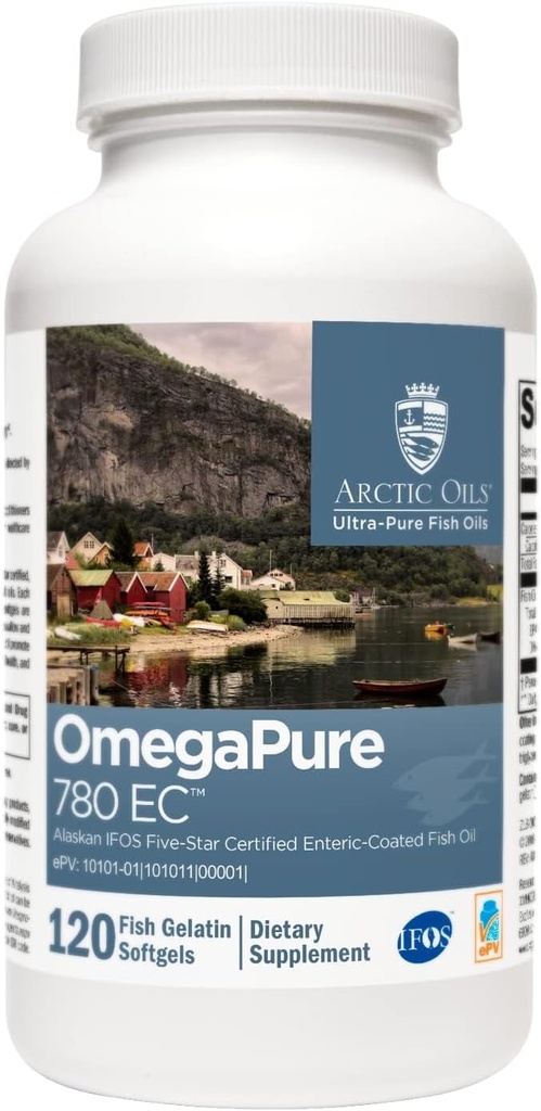XYMOGEN OmegaPure 780 EC - Alaskan IFOS Five-Star Certified Omega 3 Fish Oil - EPA DHA Fish Oil Supplement- Support Cardiovascular and Brain Health (120 Enteric-Coated Softgels) 2