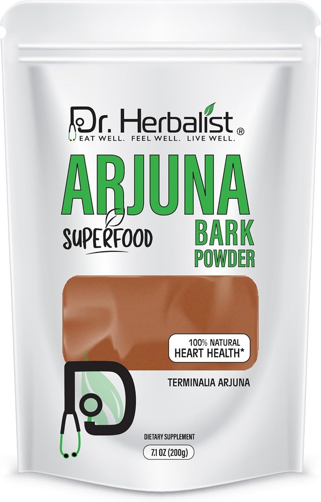 DR Herbalist Arjuna Powder - 200g - 100% Herbal, Natural & Authentic - Herbal Powder for Heart Health - Resealable Pouch 2