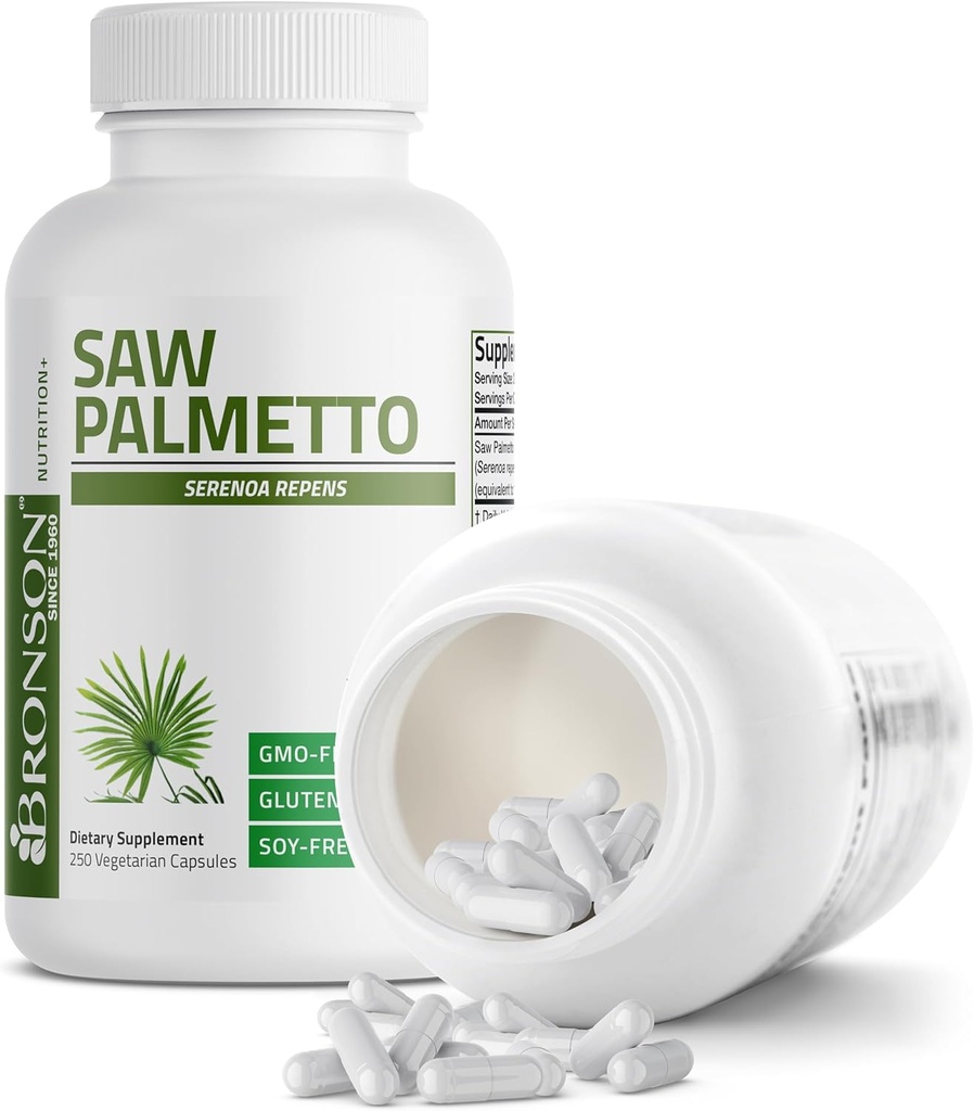 Bronson Saw Palmetto Extra Strength Supports Healthy Prostate Function & Urinary Health Support - Non GMO, 250 Vegetarian Capsules 6