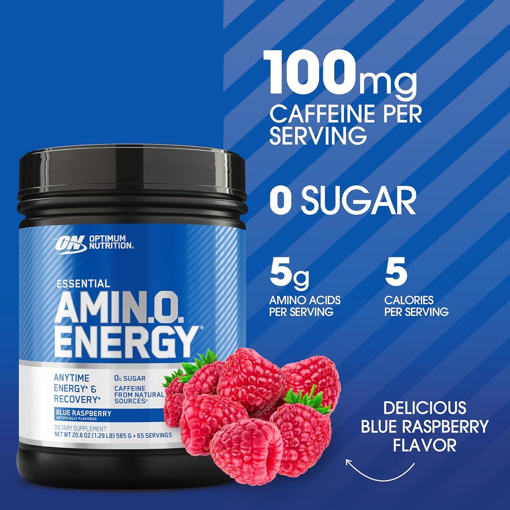 Optimum Nutrition Amino Energy - Pre Workout with Green Tea, BCAA, Amino Acids, Keto Friendly, Green Coffee Extract, Energy Powder - Wild Berry, 30 Servings (Packaging May Vary) 3