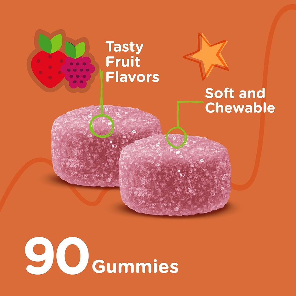 VITEEY Kids Calcium Gummies + Vitamin D3 & Magnesium Citrate for Kids and Teens - Supports Bone Health, Immune Support, Energy & Muscle Function - Gluten Free, GMO Free - Tasty Chewable Fruit Flavored 4