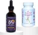 Bricker Labs MetaboBoost Duo: Fat-Burning & Energy Essentials: 7-Keto DHEA Metabolite 50mg Weight Management Support and B12 Blast Methylcobalamin 1000mcg sublingual Liquid Energy Vitamins 2