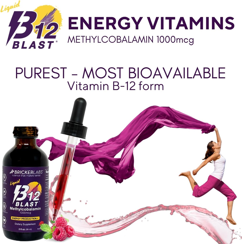 Bricker Labs MetaboBoost Duo: Fat-Burning & Energy Essentials: 7-Keto DHEA Metabolite 50mg Weight Management Support and B12 Blast Methylcobalamin 1000mcg sublingual Liquid Energy Vitamins 4