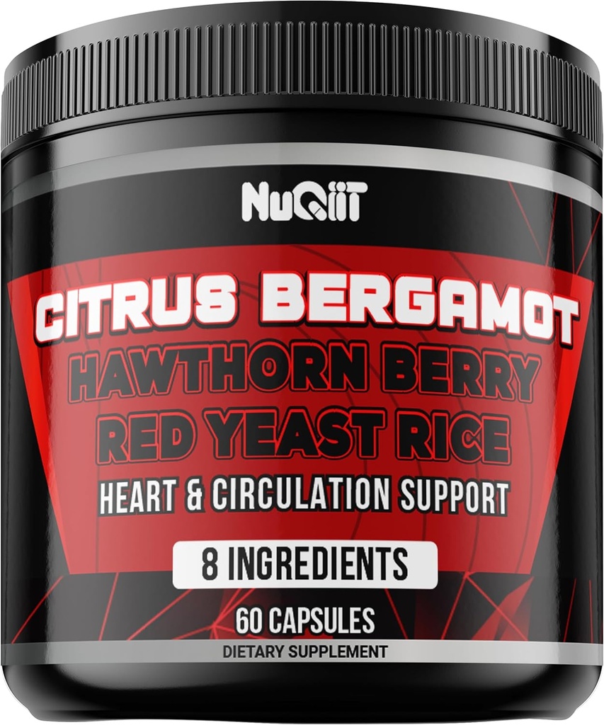 Citrus Bergamot with Red Yeast Rice, Heart & Circulatory Function Support as Black Chokeberry, Hawthorn & More - Immune System, Heart Health & Comfortable Mood - 60 Capsules 2