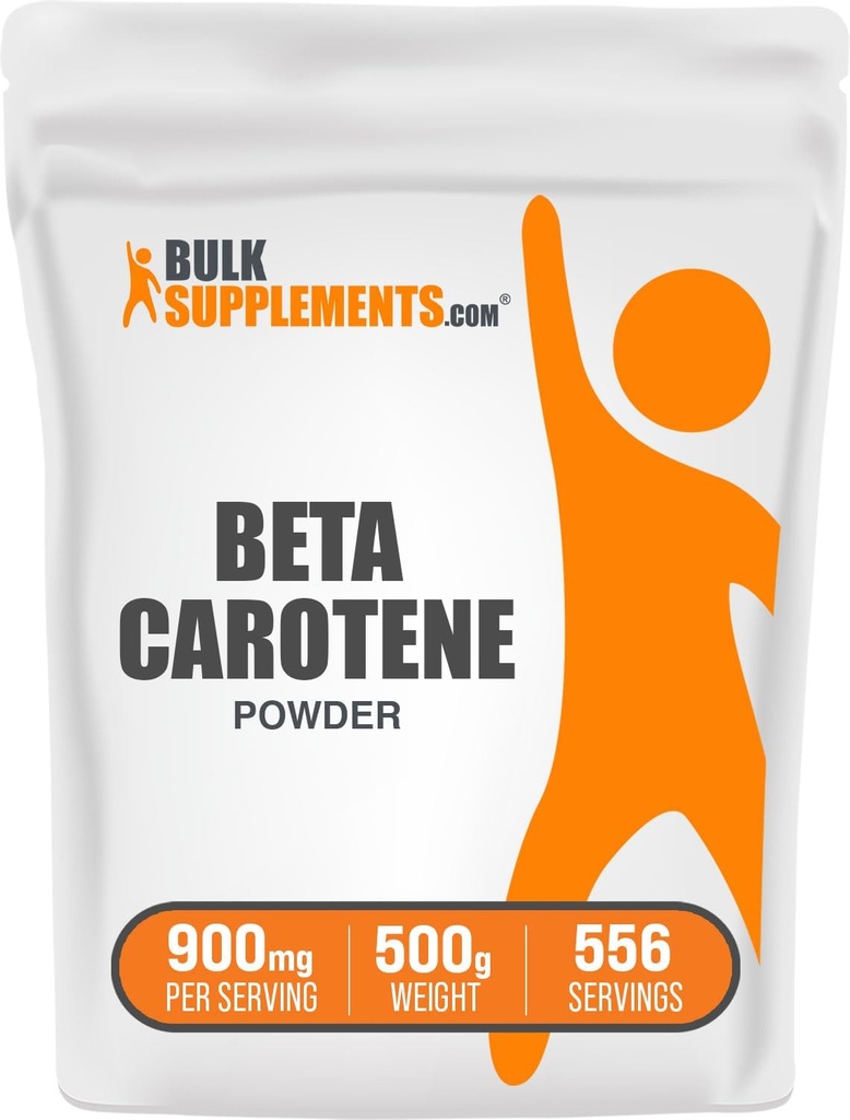 BulkSupplements.com Beta Carotene Powder - Beta Carotene Supplement, Vitamin A Supplement for Immune and Vision Support - Gluten Free, 900mg per Serving, 500g (1.1 lbs) (Pack of 1) 2