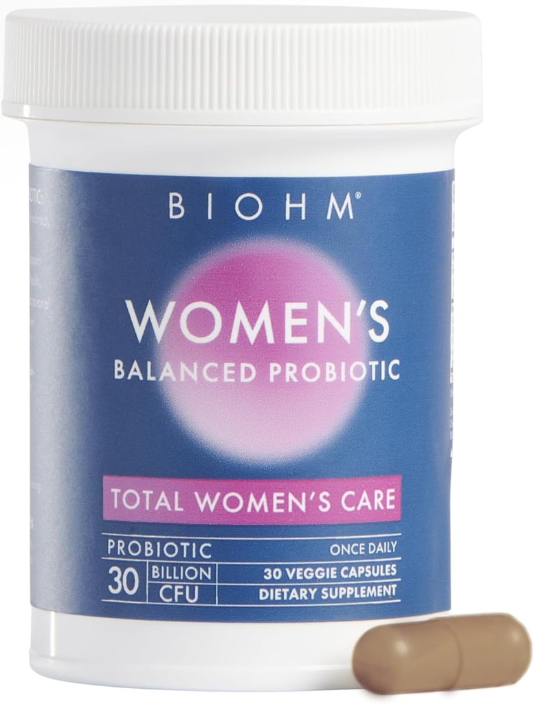 BIOHM Total Probiotic and Gut-Brain Connection Bundle, 30 Billion CFU Daily Probiotic with Good Bacteria, Fungi, Support Memory, Concentration, Focus, and Balanced Gut, 30 Servings Each 6