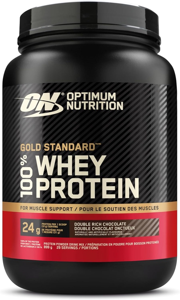 Optimum Nutrition Gold Standard 100% Whey Protein Powder, Double Rich Chocolate 1.98 Pound (Packaging May Vary) 3