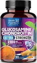 Glucosamine Chondroitin 2100mg - 3X Strength Joint Support Supplement with MSM, Glucosamine Sulfate, Turmeric, Boswellia, Quercetin for Cartilage, Flexibility & Mobility, Bottled in USA, 180 Capsules 2