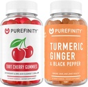 PUREFINITY Tart Cherry Extract & Turmeric Ginger Gummies - Your Uric Acid Flush & Cleanse Bundle 2
