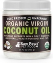 Raw Paws Organic Virgin Coconut Oil for Dogs & Cats, 16-oz - Supports Immune System, Digestion, Oral Health, Thyroid - All Natural Allergy Relief for Dogs - Hairball Relief 2