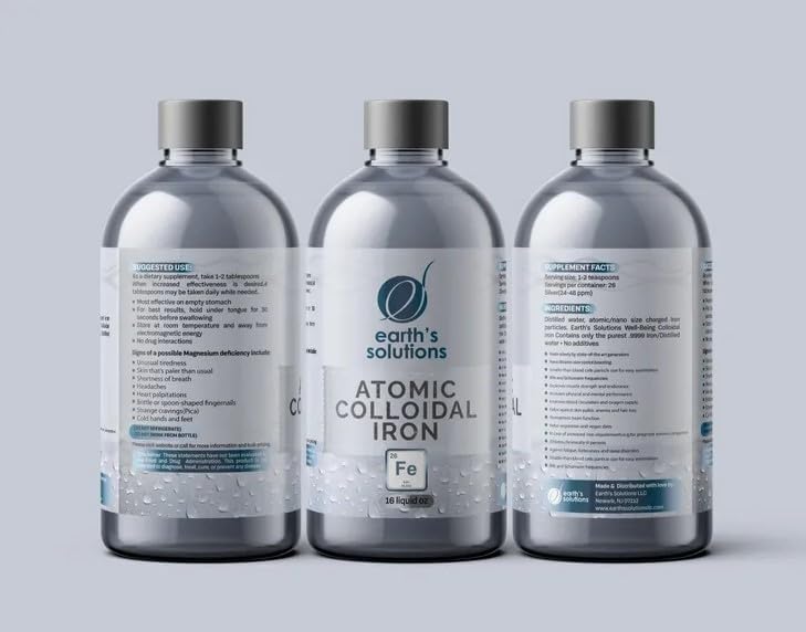 Iron - Premium Atomic Colloidal Iron Supplement for Energy and Healthy Blood Support - Ionic Solution for Natural Wellbeing and Vitality 2