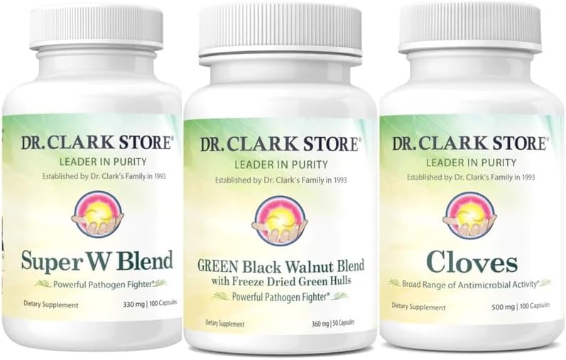 Dr. Clark Clove, Wormwood & Freeze-Dried Green Black Walnut Hull (3 Items) 2
