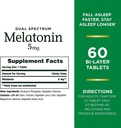 Nature's Bounty Melatonin 5mg Dual Spectrum, 100% Drug Free Sleep Supplement, Quick Release and Extended Release, Promotes Relaxation and Sleep Health, 60 Bi-Layer Tablets (Pack of 2) 3
