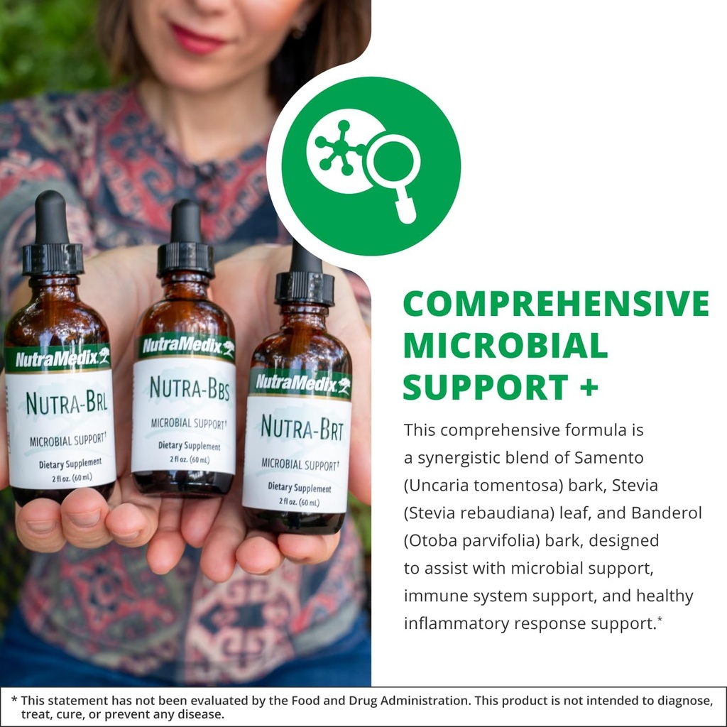 Nutramedix Nutra BRL - Liquid Herbal Supplement for Gut Health & Immune Support - Samento & Banderol for Digestive Health - Immune System Booster Supplement (60mL) 4
