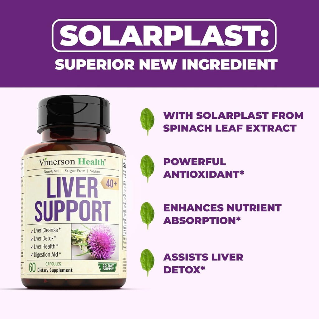 Liver Cleanse Detox & Repair Milk Thistle Supplement for Adults Over 40 & Multivitamin for Women 5