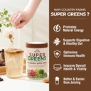 COUNTRY FARMS Super Greens Chocolate Flavor, 50 Organic Super Foods, USDA Organic Drink Mix, Fruits, Vegetables, Super Greens, Mushrooms & Probiotics, Supports Energy, 40 Servings, 10.6 Oz, 2 Pack 5