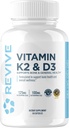 REVIVE MD Vitamin D3 & K2 - Supports Bone Health & Muscle Strength - K2 & D3 Vitamin Supplement for Women & Men Health & Brain Function 2