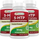 Best Naturals 5-HTP 50 mg 120 Capsules, 5 HTP Capsules Supports Relaxation & restful Sleep (360 Count(Pack of 3)) 2