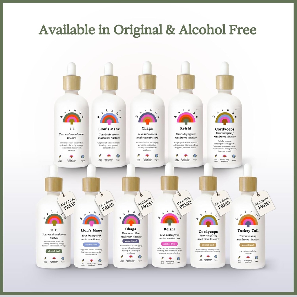 Rainbo Libido Bundle, Cordyceps Mushroom Extract + Chaga Mushroom Tincture, Dual Extract Daily Mushroom Tinctures for Comprehensive Immune Support, Vegan Liquid Mushroom Supplements 6