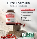 Super Potent Hawthorn Berry Extract Capsules - Hawthorn Berry Supplement Made from Extra Strength Concentrate to Support Heart and Digestive Health - Vegan Non-GMO & Gluten Free (4 Month Supply) 3