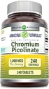 Amazing Formulas Chromium Picolinate | 1000 Mcg Tablets Supplement | Non-GMO | Gluten Free | Made in USA (3 Pack, 120 Count) 6