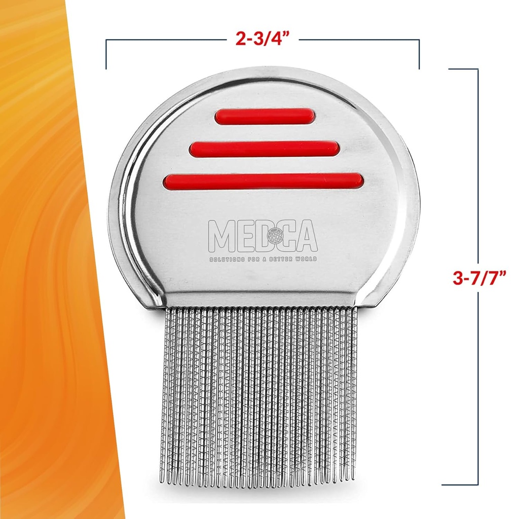 Lice Comb - (Pack of 2) Stainless Steel Professional Lice Combs and Head Lice Treatment to Effectively Get Rid of Hair Lice and Nits, Best Results for Infection and Re-infection in Kids & Adults 6