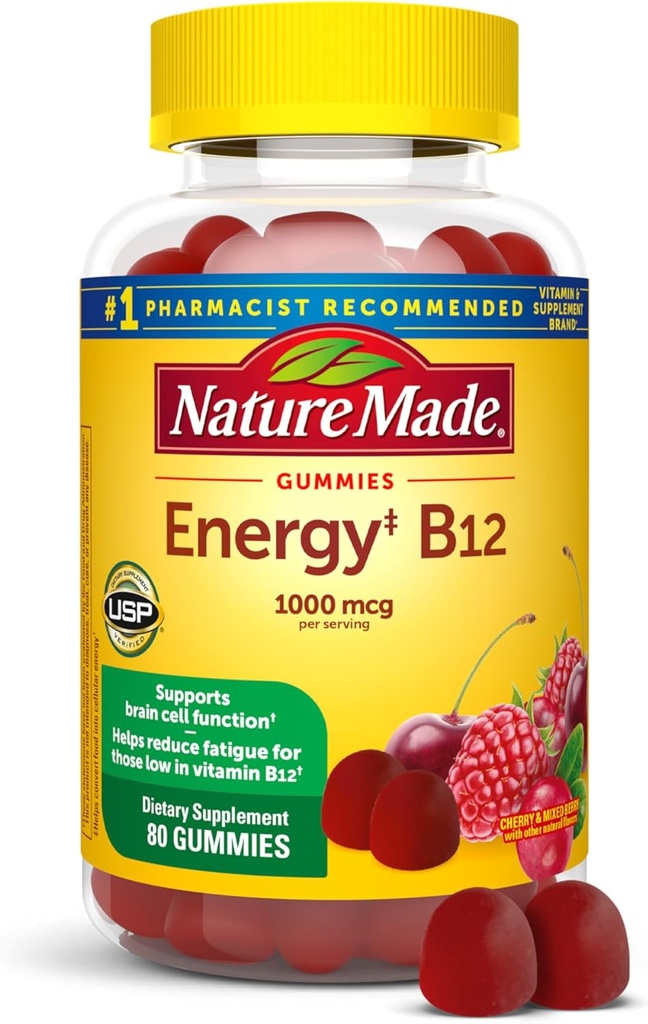 Nature Made Energy B12 Adult Gummies 1000 mcg per Serving 150 Ct (Pack of 2) 4