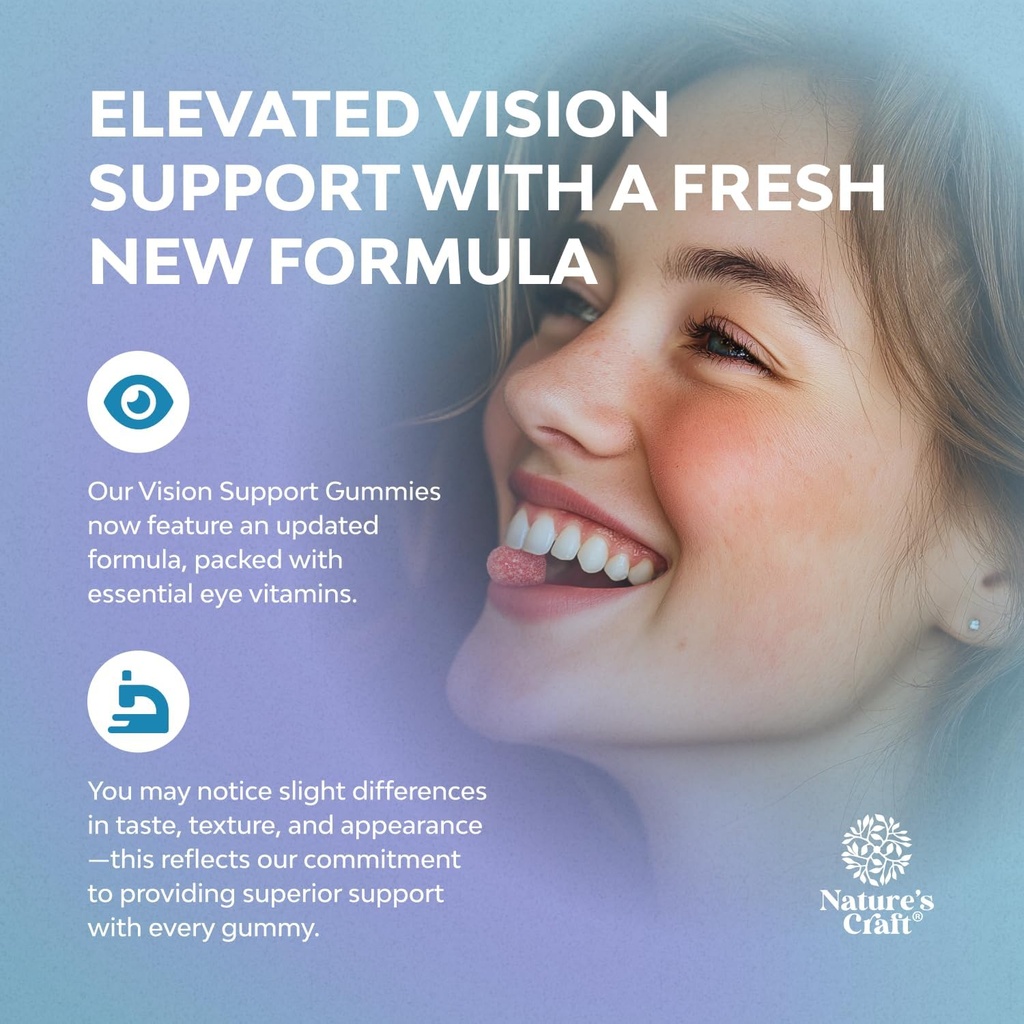 Vision Support Gummies for Adults - Lutein and Zeaxanthin Supplements for Eye Health - Potent Lutein Eye Vitamins for Blue Light Protection Dryness Strain Support & Visual Sharpness - 60 Count 6