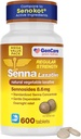 GenCare Senna Laxative 600 Tablets Senna 8.6mg Tablets with Natural Sennosides | Laxatives for Constipation, Bloating, Gas & Irregularity Relief. Safe & Effective | Generic for Senokot 2