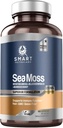 Smart Nutra Labs Organic Sea Moss 3200MG Per Serving- 180 Vegan Capsules- Irish Sea Moss, Bladderwrack and Burdock Root- Premium Quality Supplement for Immune Support and Overall Health 3