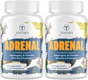 Adrenal Support Adaptogens Herbs Supplements - Cortisol Supplement with Rhodiola Rosea, Ashwagandha, Holy Basil and Eleuthero-Mood and Energy Support for Women & Men-Non-GMO, 120 Vegan Tablets 2