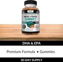 Kaya Naturals Omega 3 Fish Oil Gummies -Fish Oil Supplement with EPA & DHA Fatty Acids - Helps Support Brain, Eye, Heart Health & Immune Support - Non-GMO - 60 Count 6