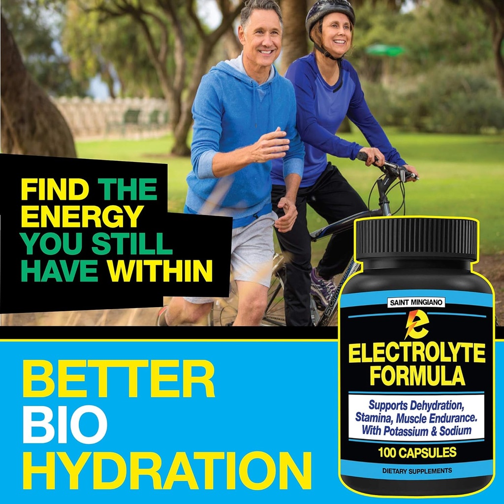 Electrolyte Formula Supplements - Stops Cramping Fast - 100 Easy to Swallow Salt Capsules with 12 Ingredients from Natures Best Sources - Keto Friendly and Sugar Free! 4
