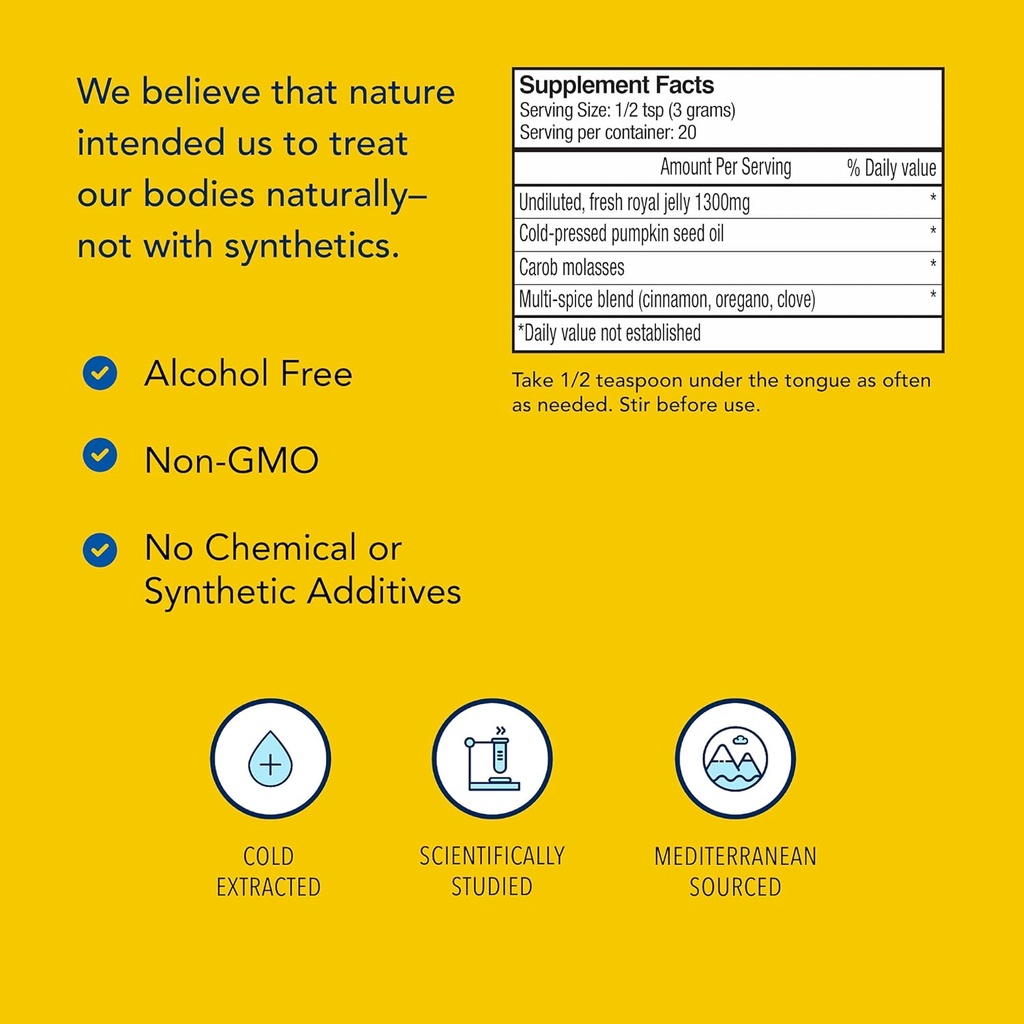 North American Herb & Spice Royal Oil - 2 fl. oz. - Raw Royal Jelly - Healthy Adrenal Support, Fights Stress - High in 10-HDA & B Vitamins - Non-GMO - 20 Servings 5