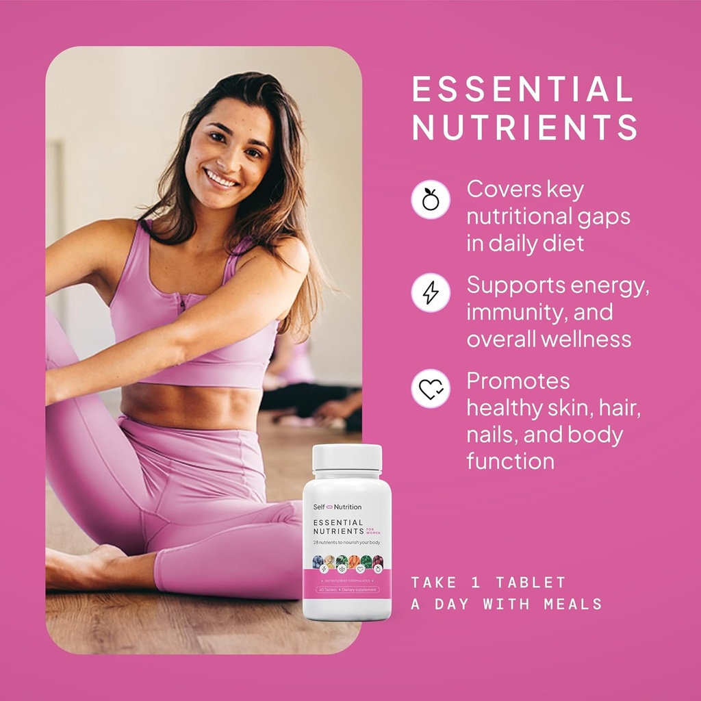 Vegan Multivitamins for Women - Once Daily - 28 Nutrients - Boost Energy, Sleep, Hair, Skin, Nails & Reduce Cravings - Keto, Vegan, Gluten Free, USA, 2-Months Supply 3