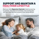 Magnesium Glycinate Gummies, High Absorption Magnesium Glycinate Supplements for Relaxation, Magnesium Chews for Adults and Kids, Raspberry Flavor 120 Count 6