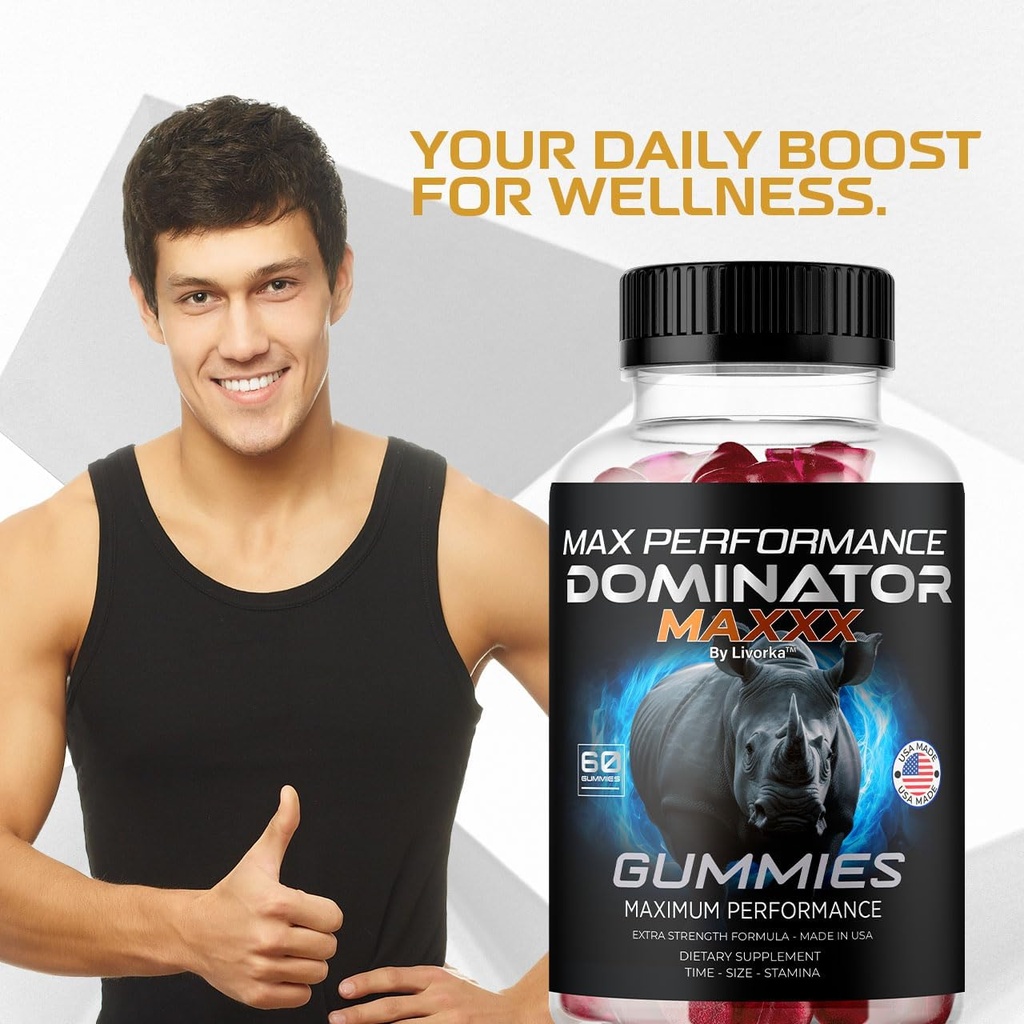 Dominator Maxxx Gummies for Men - Dominator Maxx Natural Daily Nutrition Support Premium Advanced Formula Multivitamin Pills for Overall Health & Wellness, 60 Gummies for 1 Month 6